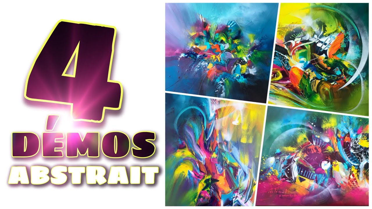 4 démonstrations de peinture abstraite au couteau