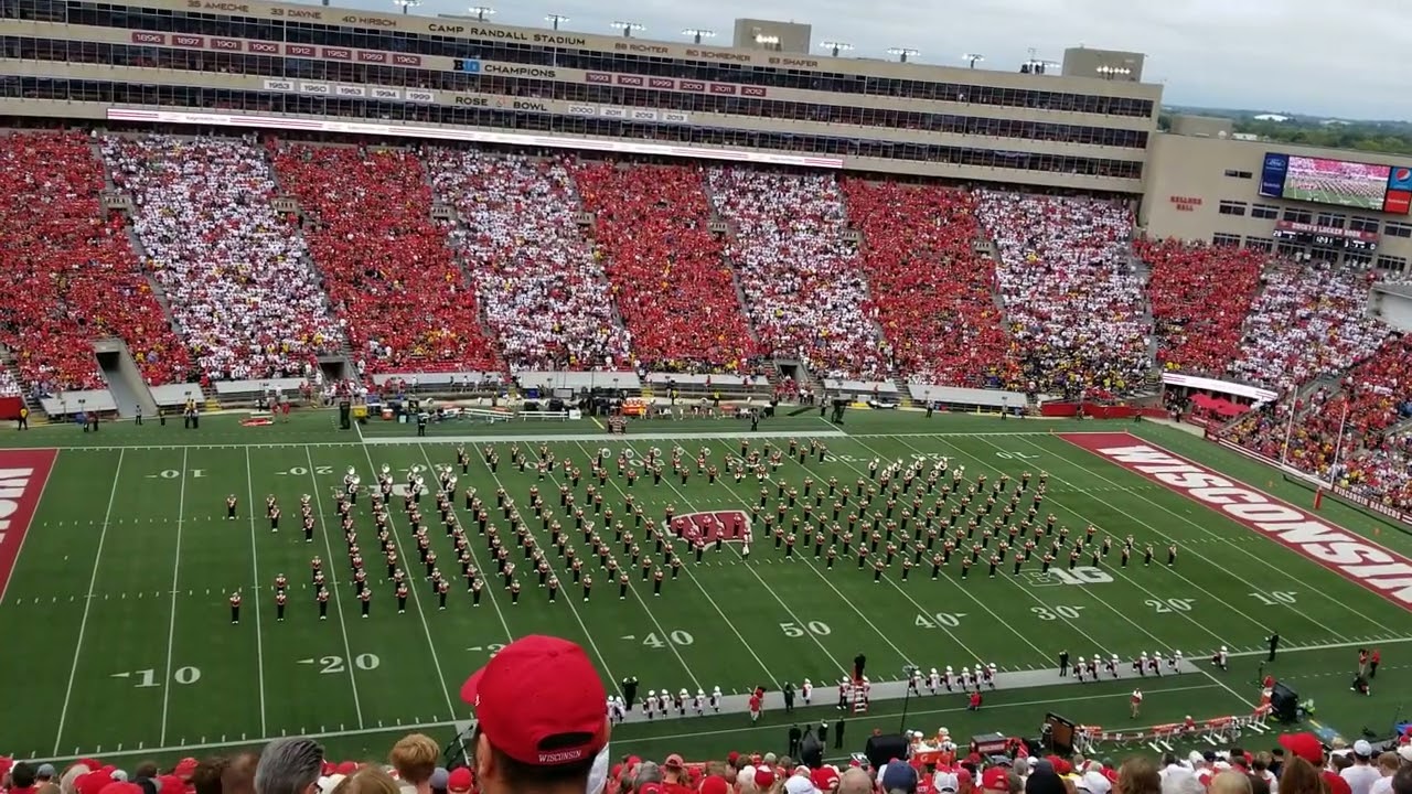 Mythic University of Wisconsin Badger Band Funk Show video 92119 vs Michigan #EatARock #OnWisconsin