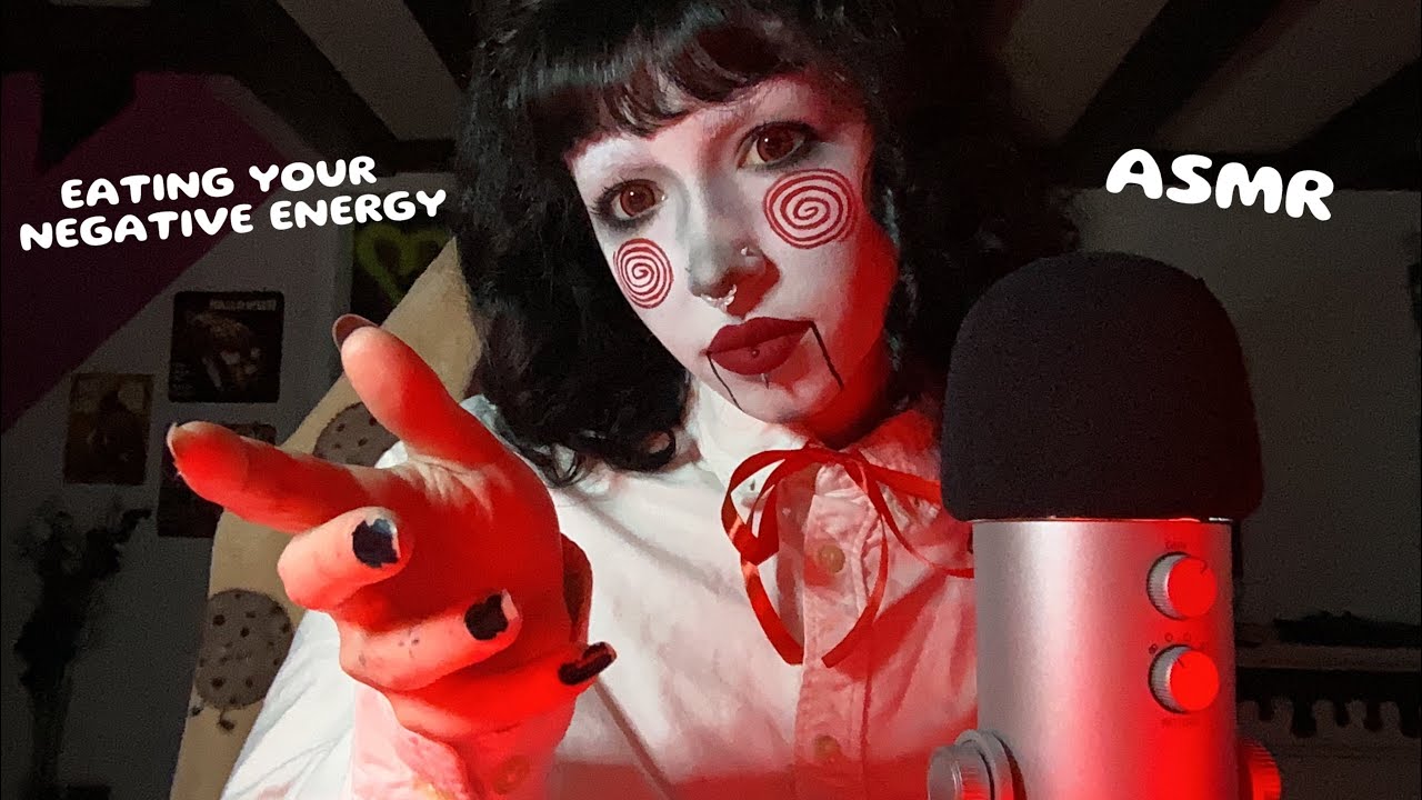 Eating Your Negative Energy ASMR | Hand Movements, Visual Triggers, Mouth Sounds, Whispering
