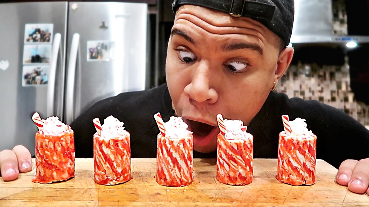 DIY CANDY CANE SHOT GLASS TASTE TEST!!