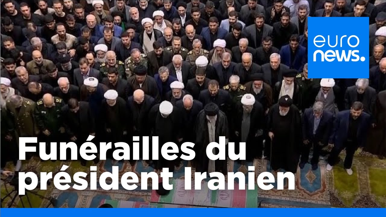 Les funérailles du président Iranien Ebrahim Raïssi présidées par le chef suprême | euronews 🇫🇷