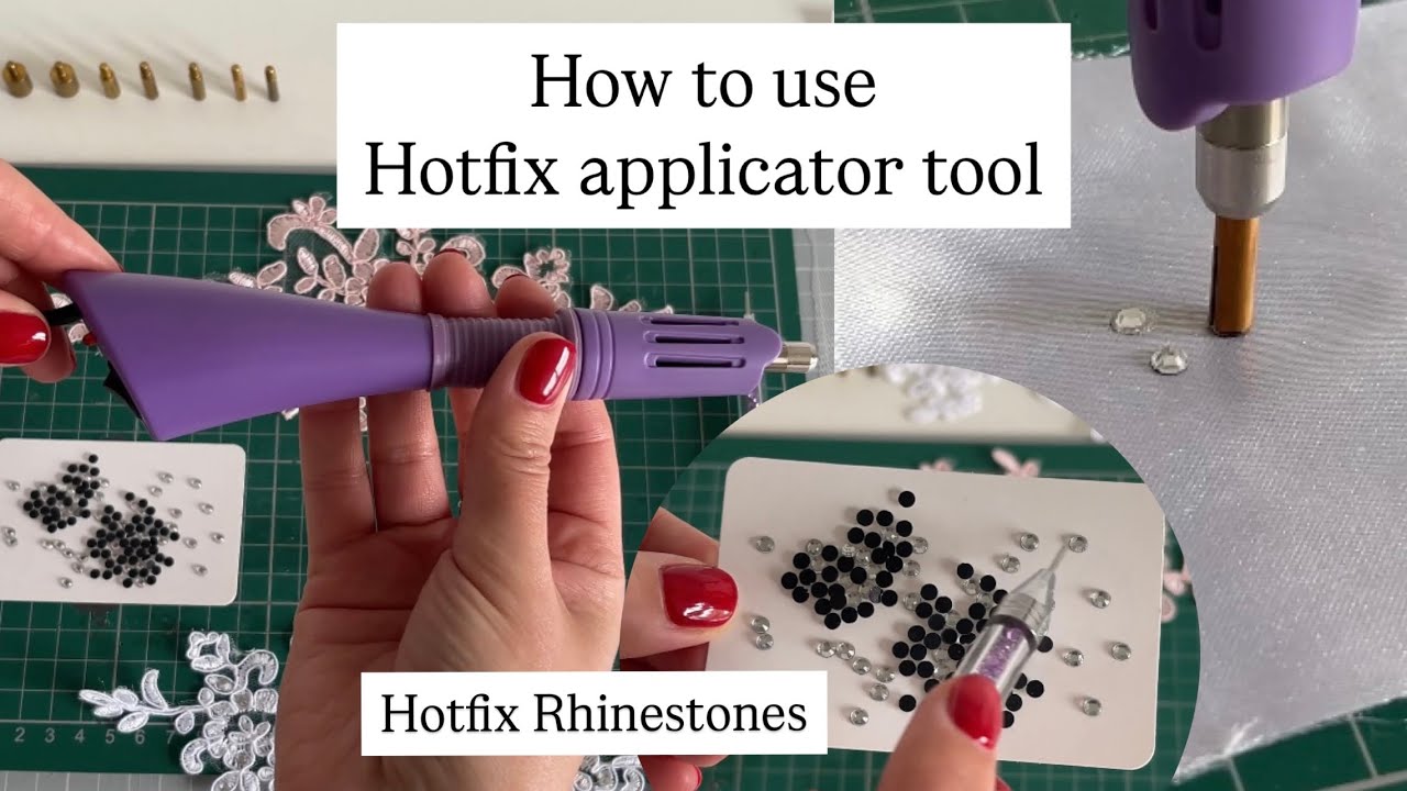 How to glue on Hotfix Rhinestones, How to use Hotfix Applicator tool, DIY gems, Anita Benko Bridal