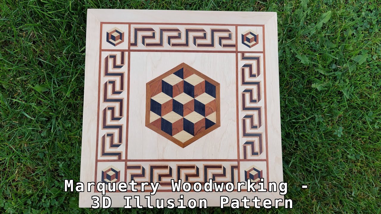Marquetry Woodworking - 3D Illusion Pattern