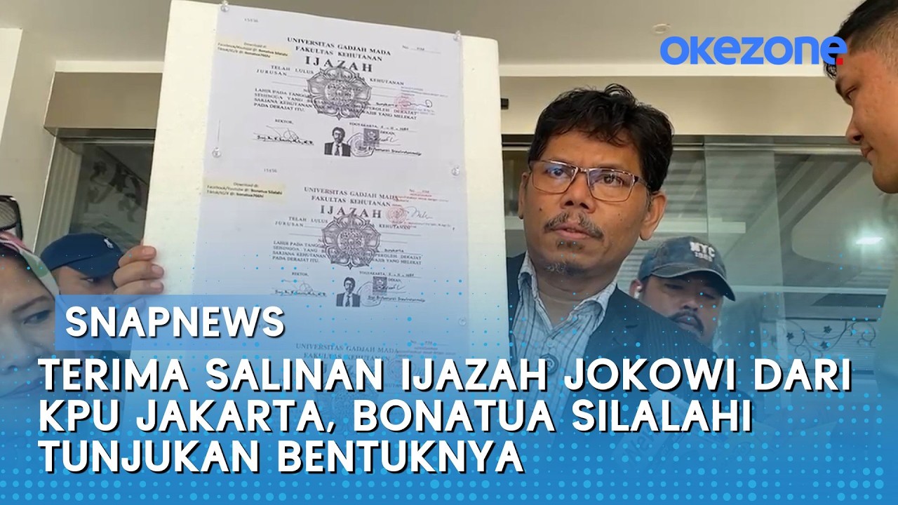 Terima Salinan Ijazah Jokowi dari KPU Jakarta, Bonatua Silalahi Tunjukan Bentuknya | Snapnews