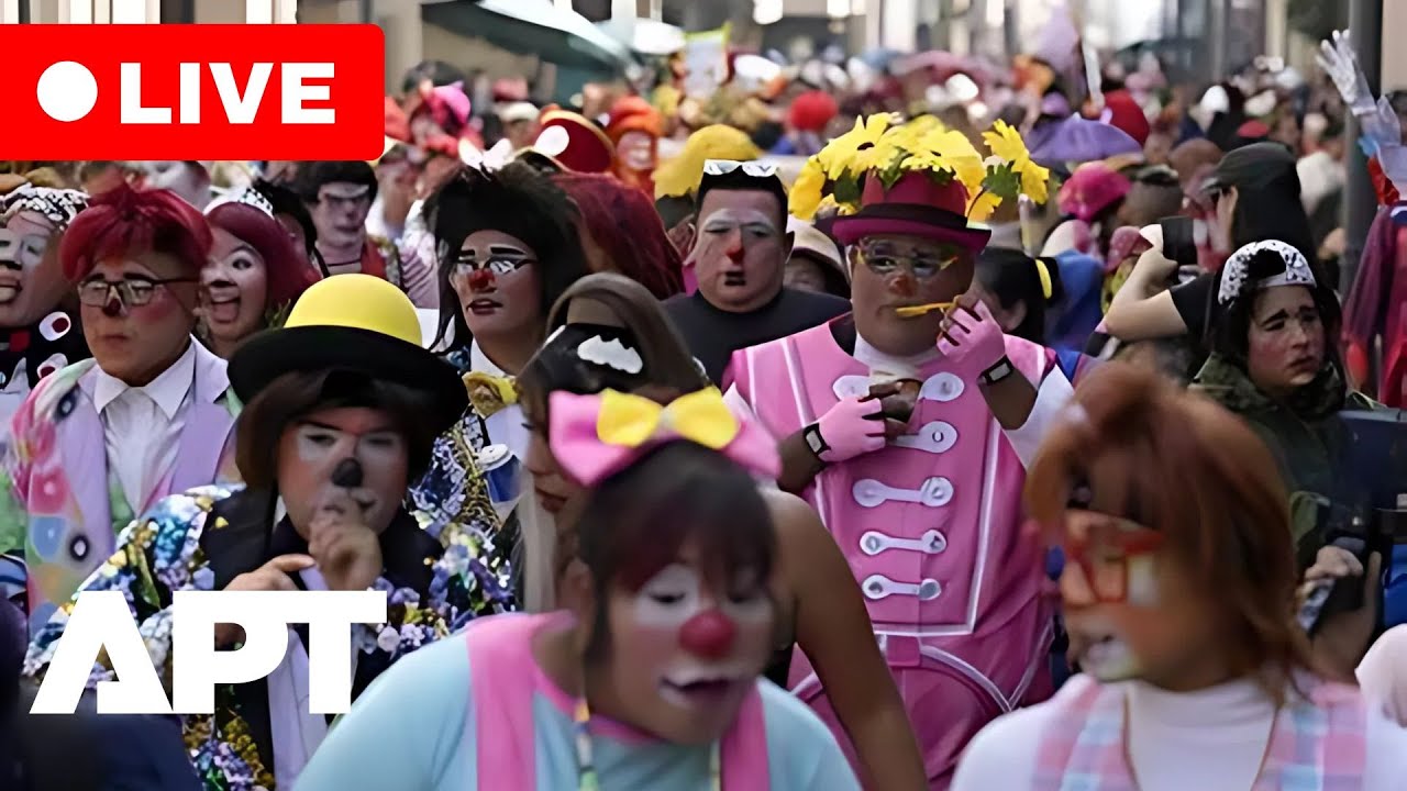 LIVE: Hundreds of Clowns Parade in Lima for Peru’s National Clown Day | APT