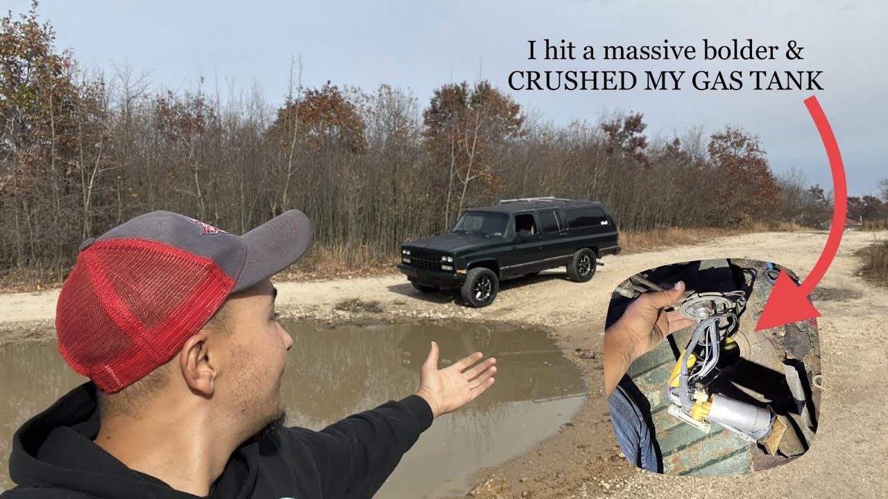 MASSIVE BOULDER DAMAGE, I spent 3 1/2 days stranded in the middle of no where! fuel tank damage