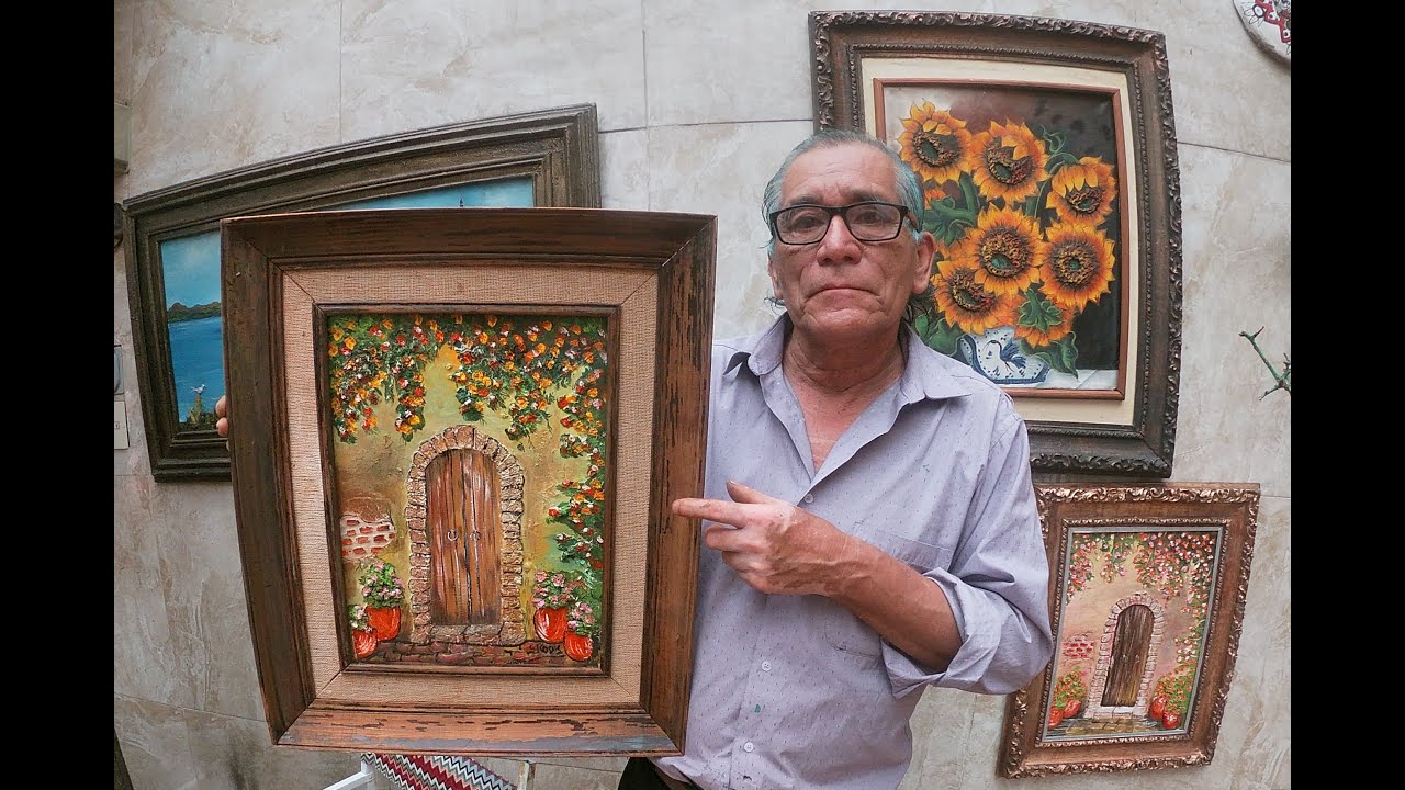 cuadro al alto relieve con pasta texturizada paso a paso