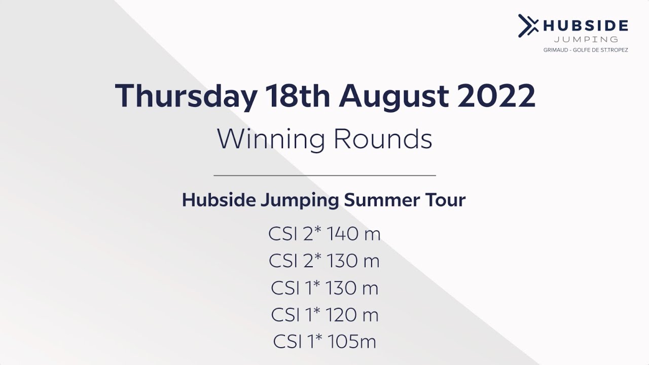 Indexia | Hubside Jumping Valence 2022 - Winning Rounds 18th August