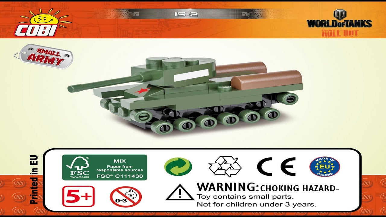 Cobi Instructions | World of Tanks | 3026 | IS-2 Nano Tank