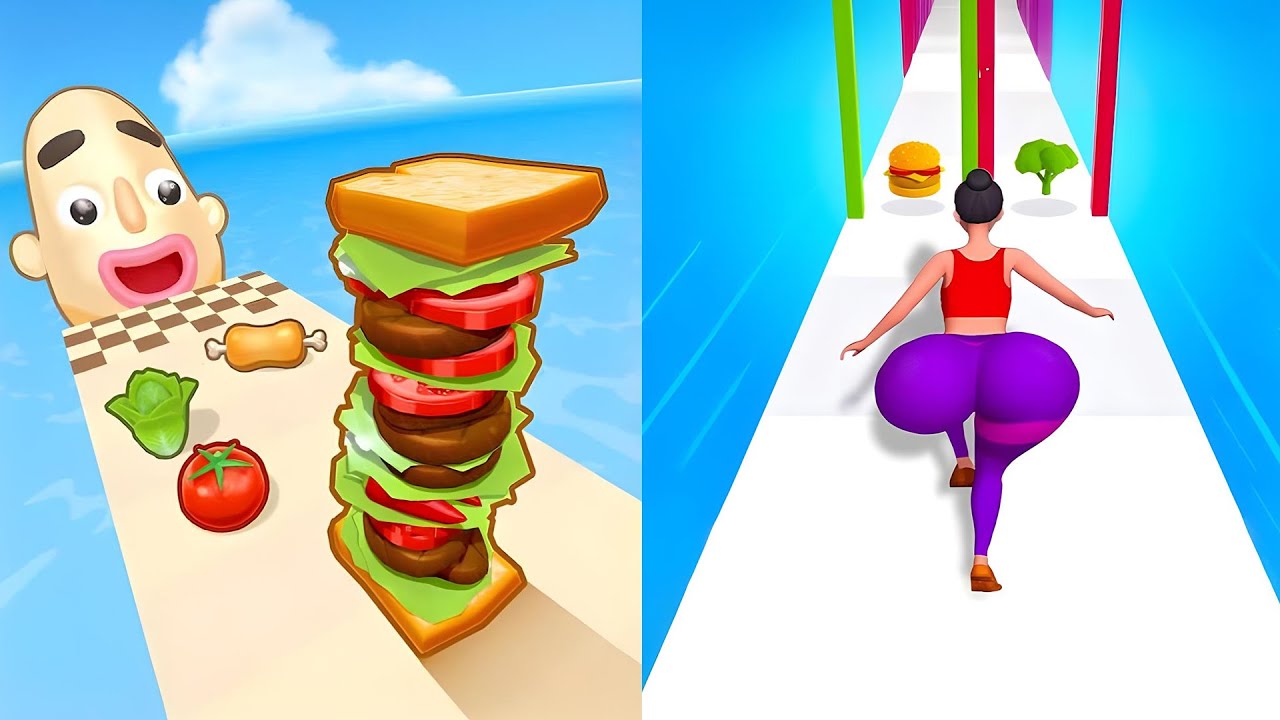Twerk Race VS Sandwich Runner - All Levels SpeedRun Gameplay Android iOS Ep3