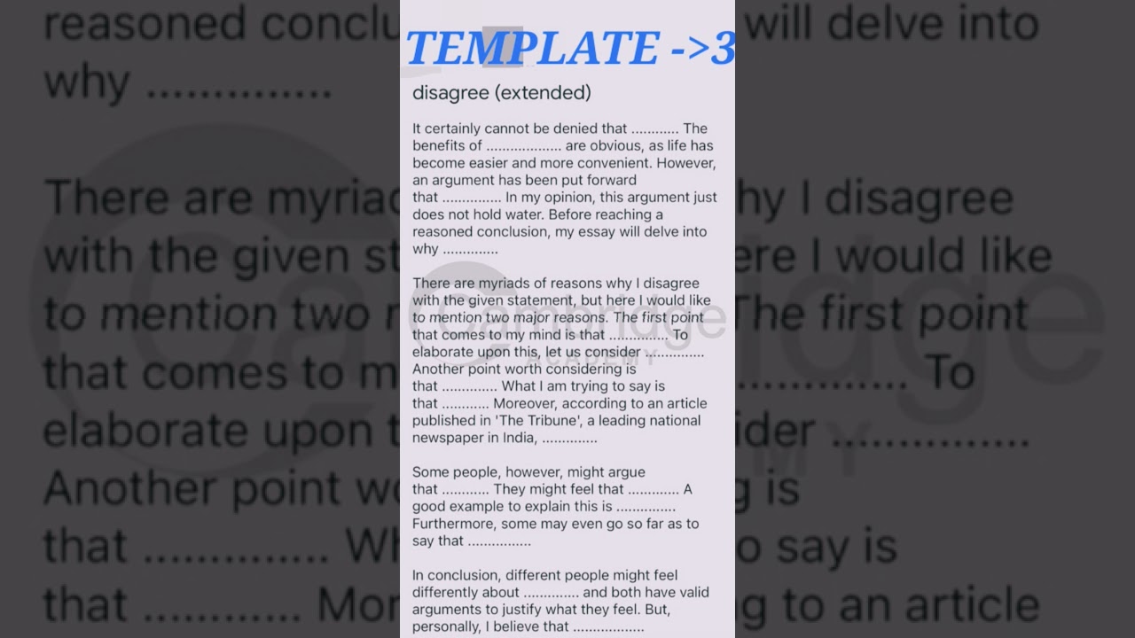 TEMPLATE NO.3(DISAGREE) TASK 2. [6.5band sure]