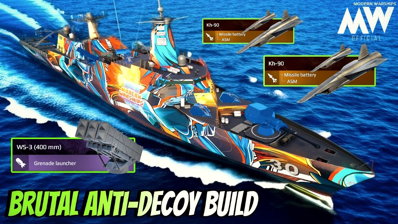 JS 30DX With 4x KH-90 & WS-3 🔥 Illigal Anti-decoy Build 🚫 - Modern Warships 