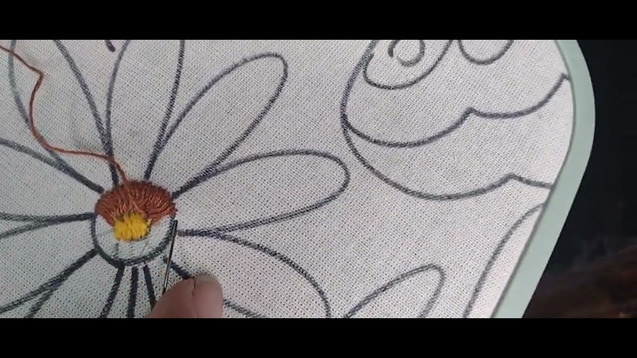 VIDEO No.  5 Bordando Centro de flor, Bordado Tenango