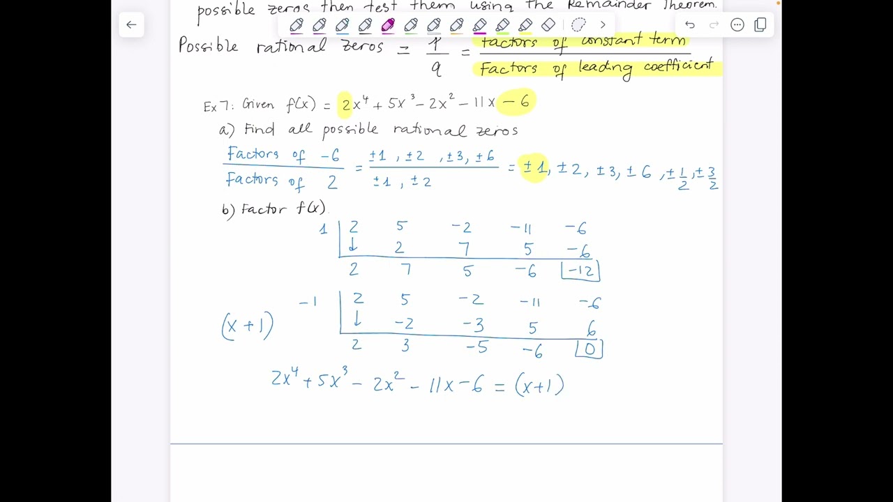 Factoring a polynomial of higher degree without knowing the zeros