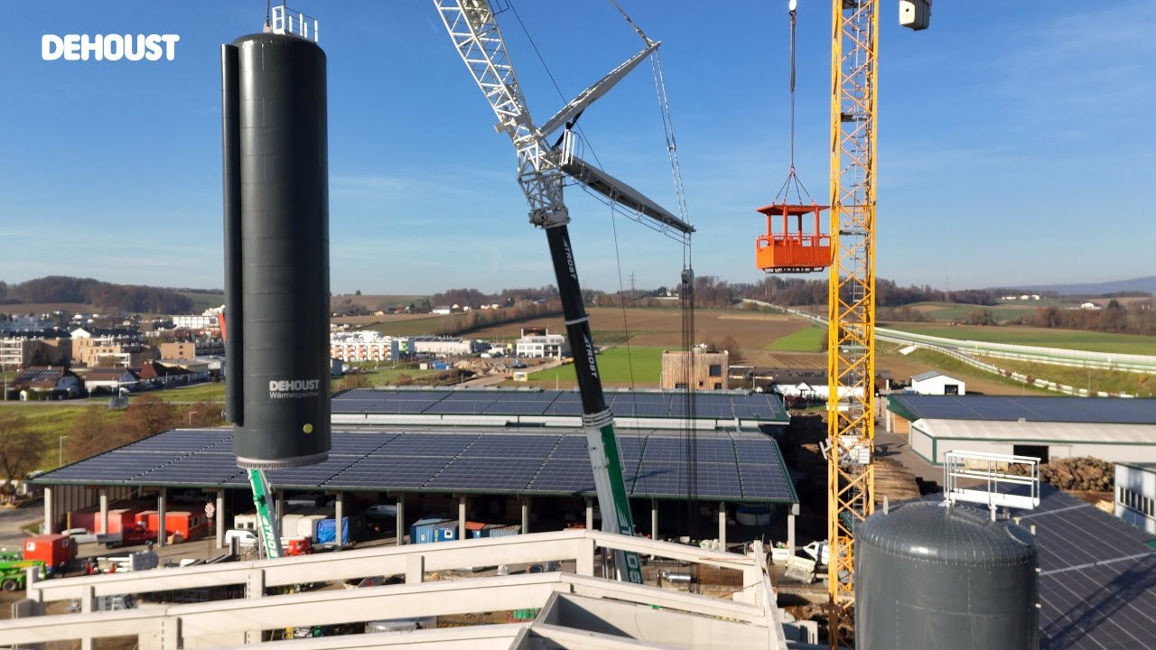 Aufstellung von zwei Wärmespeichern je 202 m³ bei WIBEBA-Holz Ges.m.b.H, A-Wieselburg