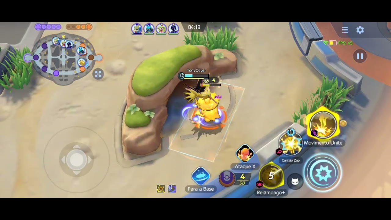 Testando o Zapdos (@vitor23131) no Pokémon unite