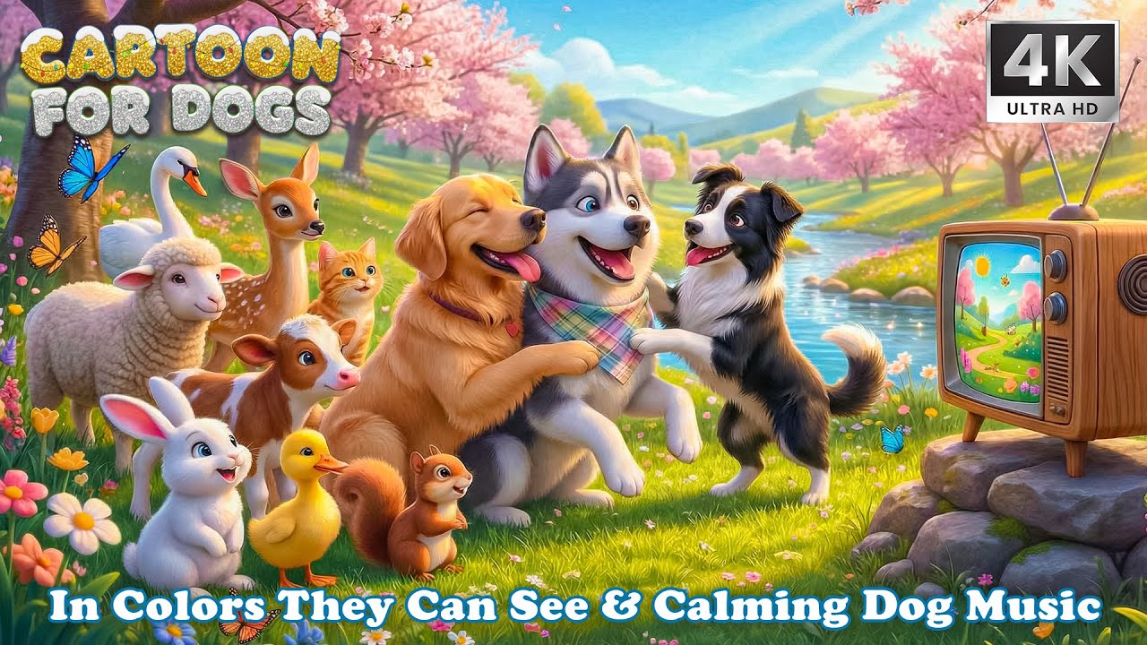 New Cartoon for Dogs 2026 🐶 Husky’s Happy Spring Day 🌸 Anti-Anxiety & Prevent Boredom