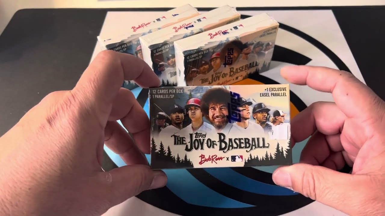 Opening 4 Happy Little Boxes of Topps Bob Ross Baseball. We hit a monster!