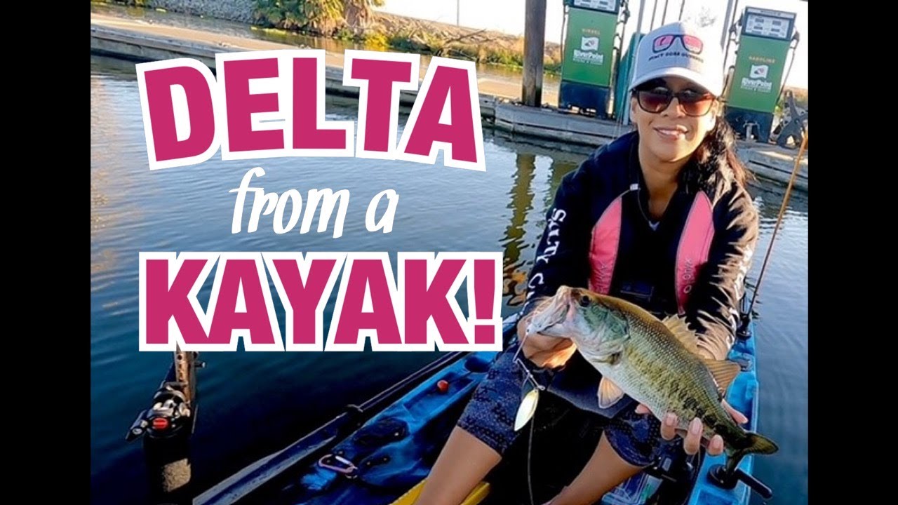 STACY'S DELTA KAYAK FISHING ADVENTURE! - Bass Fishing from My Hoodoo Kayak on the California Delta