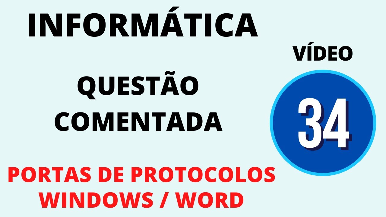 Inform&aacute;tica para Concurso P&uacute;blico - Portas dos Protocolos, Windows 10, Word 2019 | Banca UFPel-CES