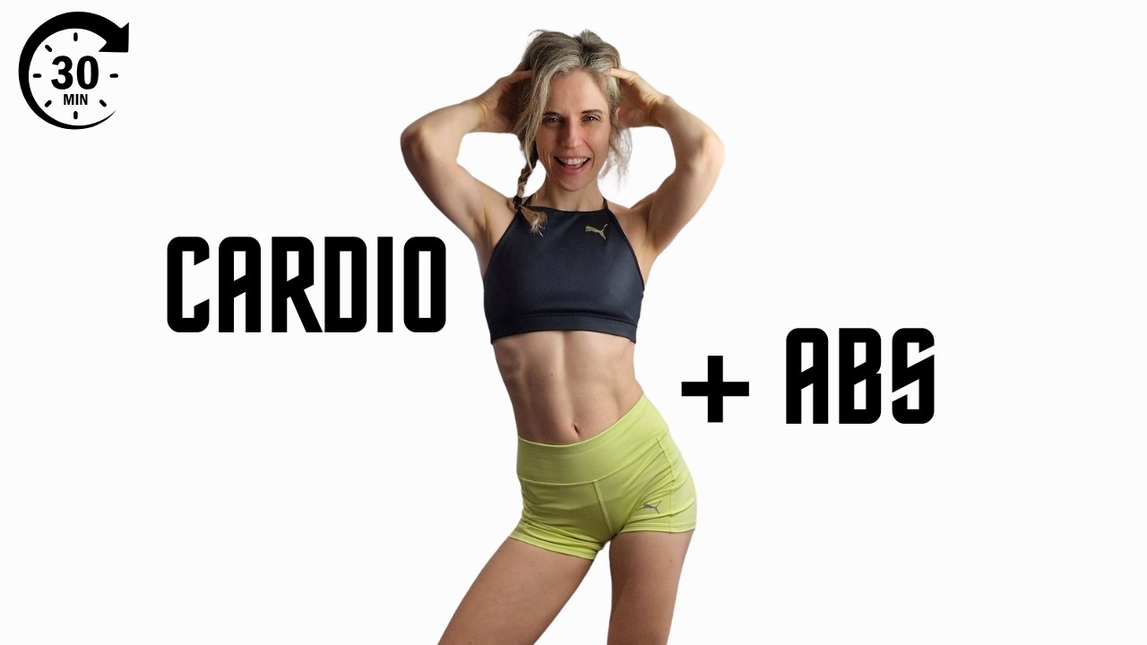 30-минутная кардио-тренировка и тренировка для пресса HIIT - сжигание жира - дома