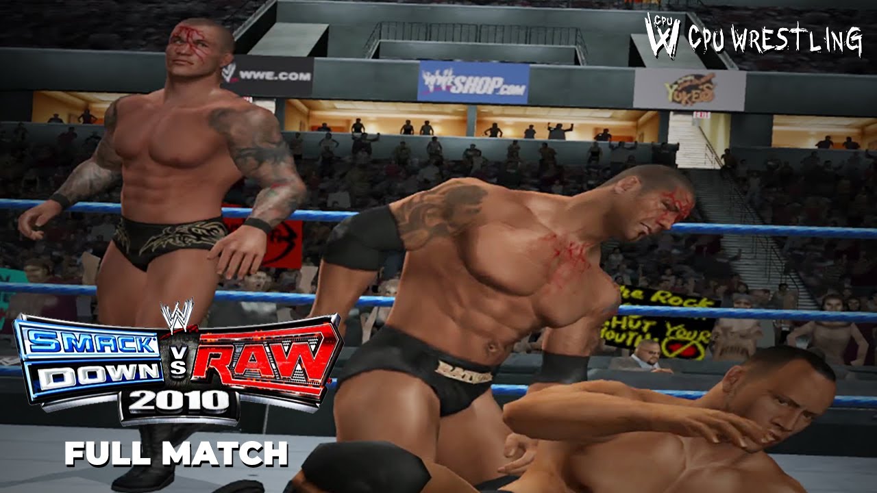 WWE SVR 2010 | Spectacular Triple Threat Match: The Rock vs Batista vs Randy Orton