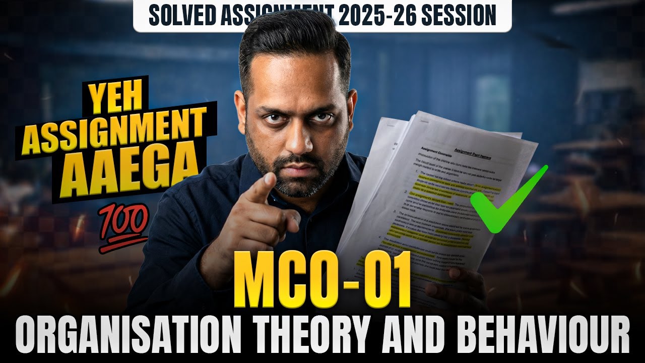 MCO 01 Solved Assignment June 2026 | Solved Answers For IGNOU Assignment MCO 01