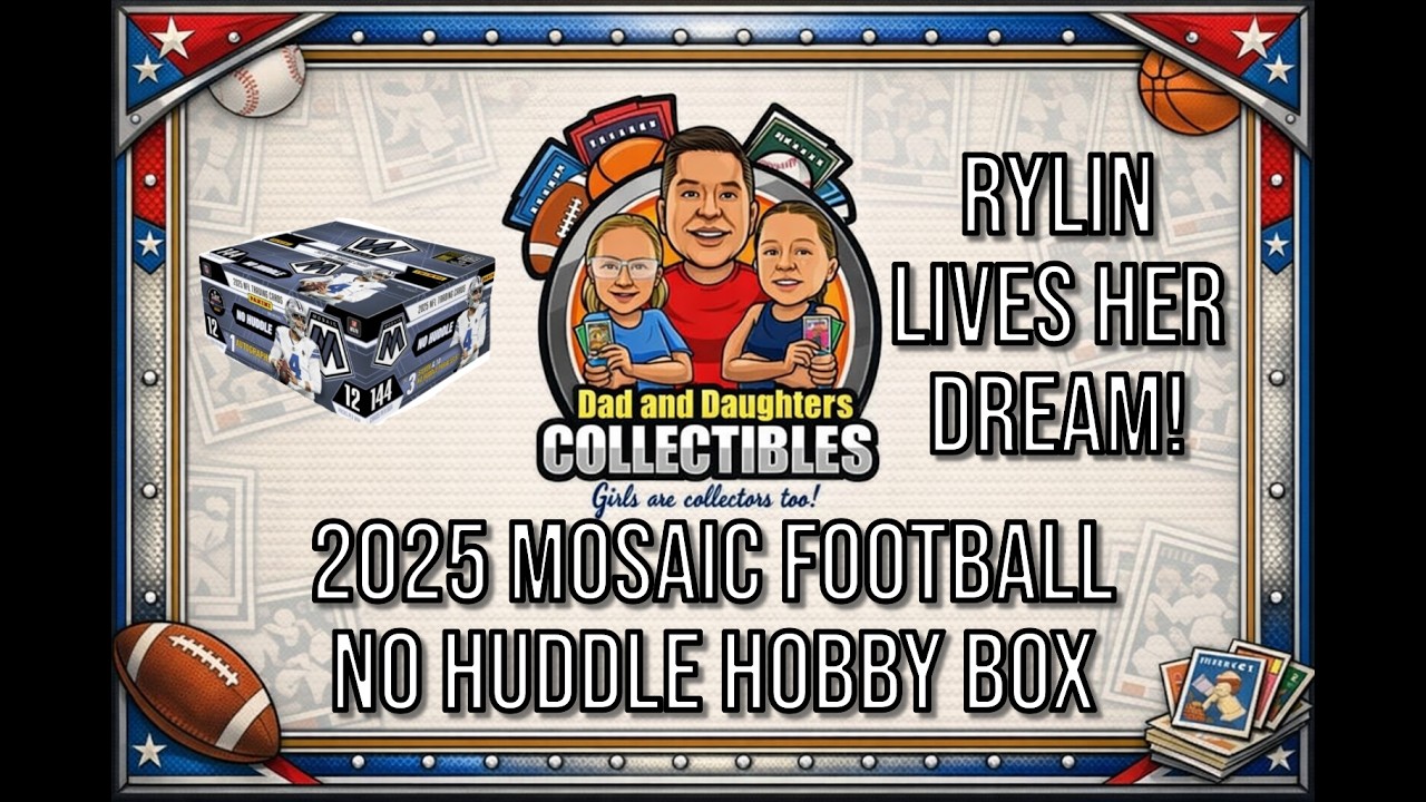 Набор Mosaic Football No Huddle Hobby Box 2025 года — Райлин воплощает свою мечту, открывая набор...