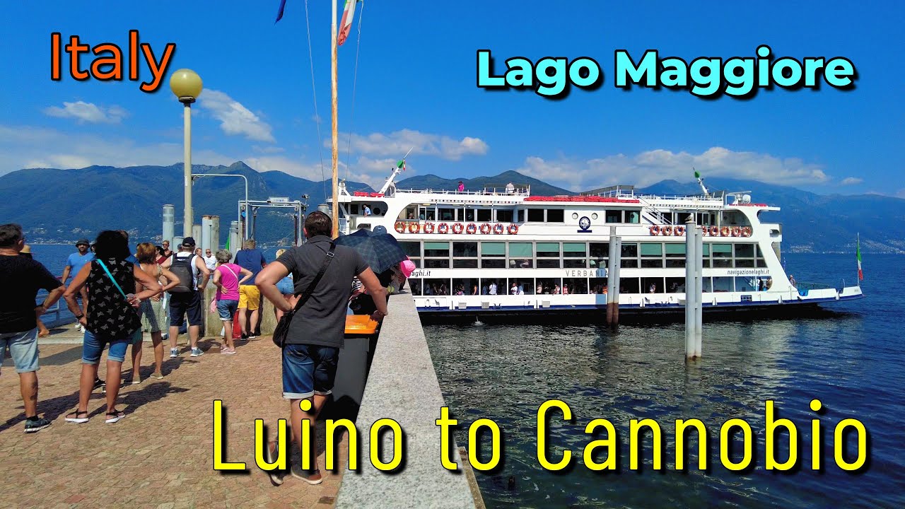 LUINO to CANNOBIO bout tour - Italy Lago Maggiore 4k - Navigatione Lago Maggiore