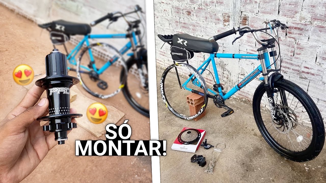 CHEGOU O CUBO PRO 7 DA BIKE E MONTEI COM A RODA NOVA!