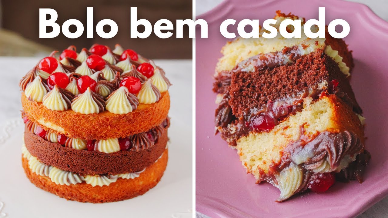 BOLO CASADINHO COM CEREJA (DOIS AMORES) | Molhadinho e com pão de ló!