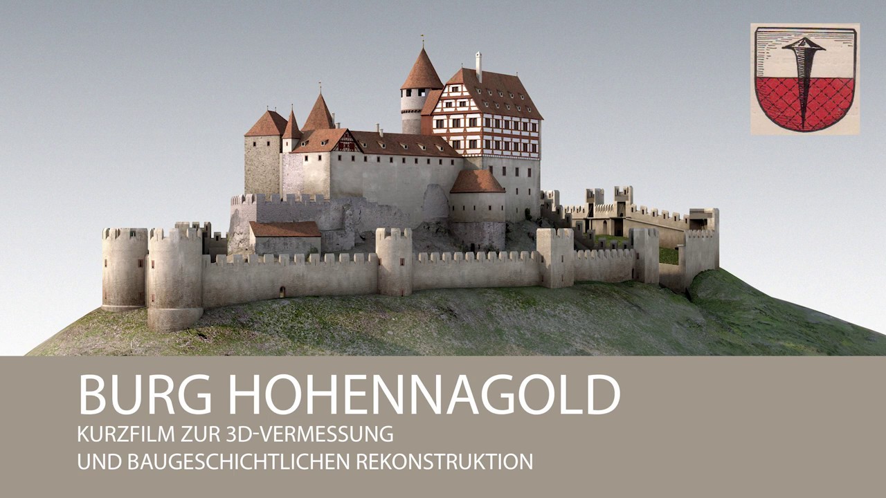 3D-Rekonstruktions-Modell der Burgruine Hohennagold