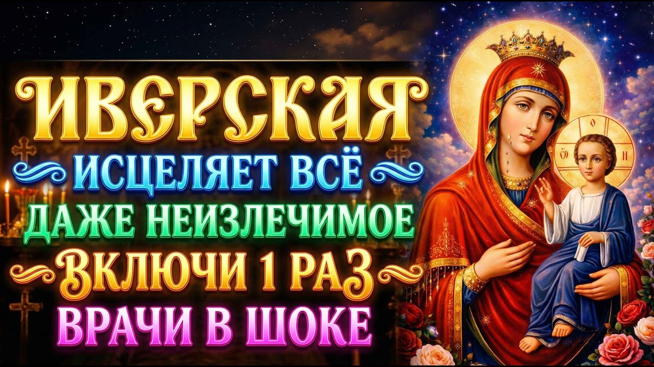 25 февраля ИВЕРСКАЯ ИСЦЕЛЯЕТ ВСЕ БОЛЕЗНИ ДАЖЕ НЕИЗЛЕЧИМЫЕ! ВКЛЮЧИ 1 РАЗ И ЧУДО ПРОИЗОЙДЁТ! Молитва