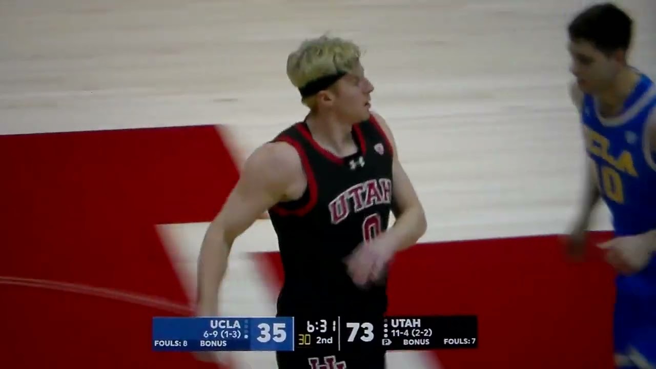 Utah's Hunter Erickson steal, dunk vs. UCLA