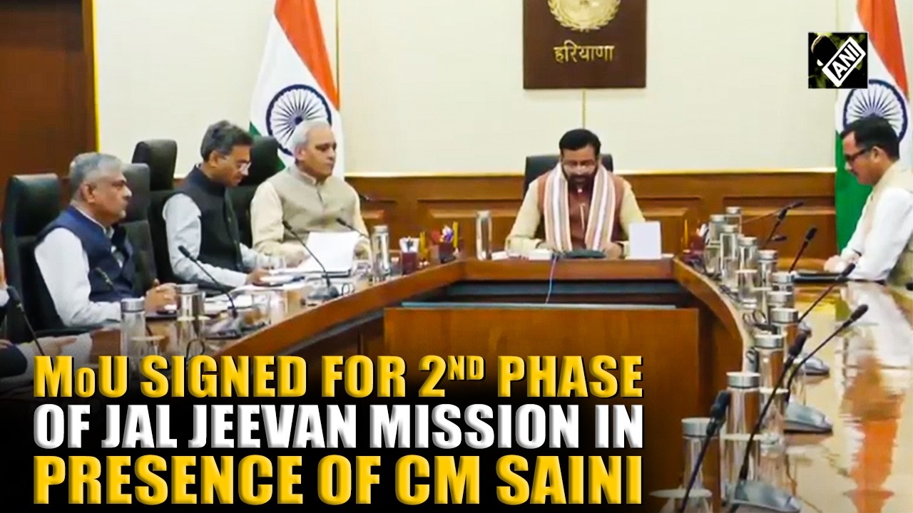 Haryana, Jal Shakti Ministry sign MOU for Phase 2 of Jal Jeevan Mission with CM Nayab Saini