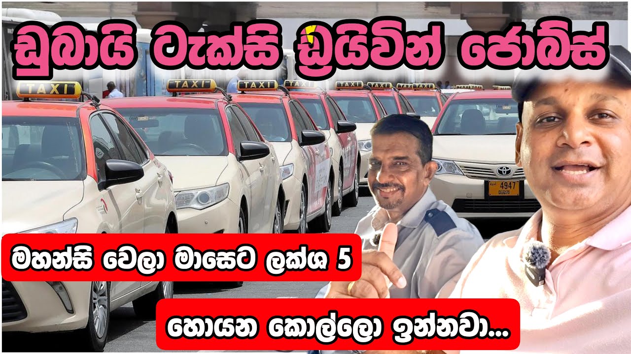 ඩුබායි ටැක්සි රස්සාවෙ විස්තර |dubai taxi driver jobs | UAE | visit visa |sinhala