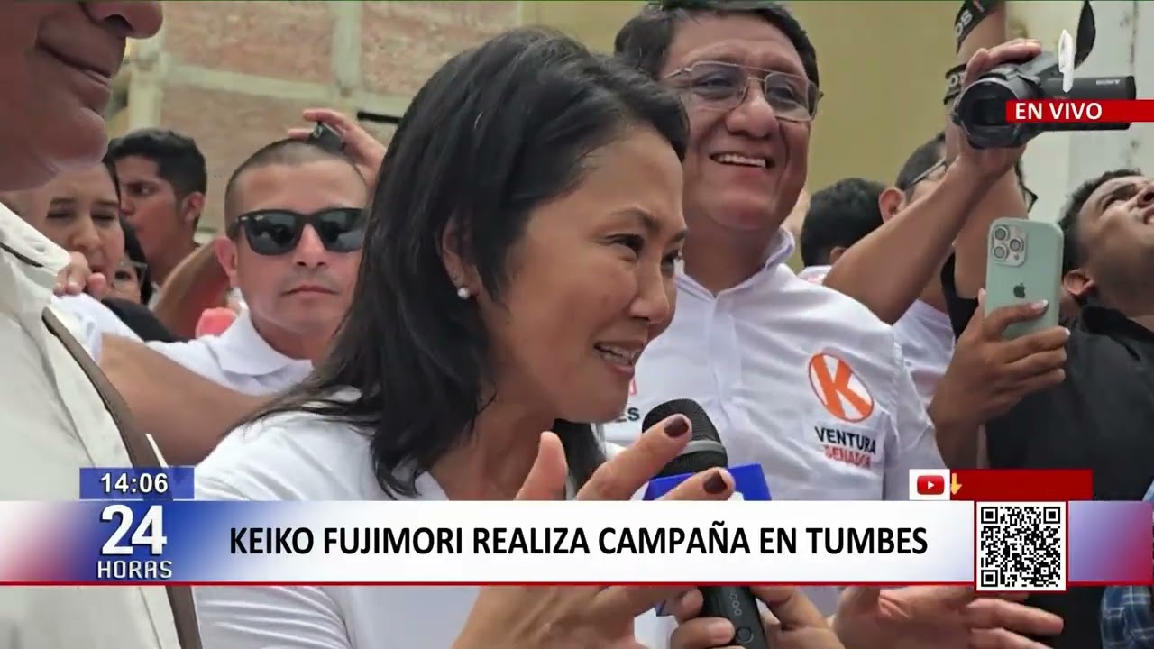 Keiko Fujimori realiza campaña en Tumbes
