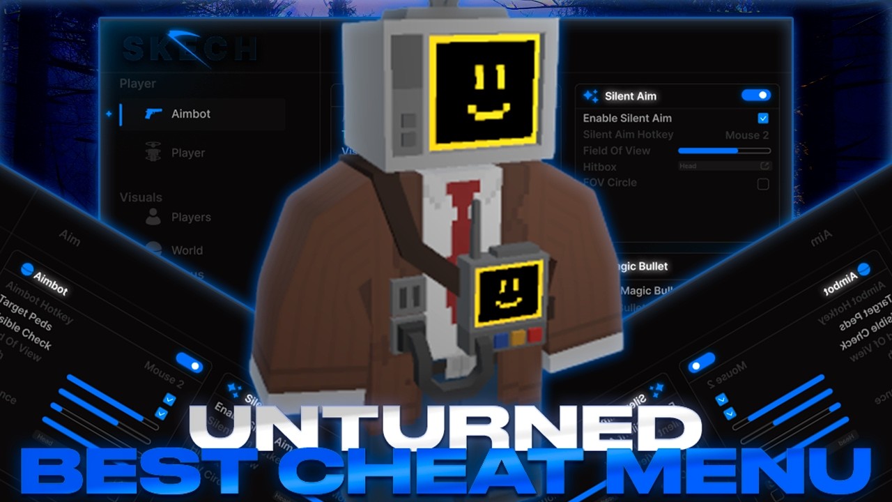 **The Best** Cheat Menu - For Unturned | Updated Cheat For Unturned | Aim, Esp & Many | FREE 100%