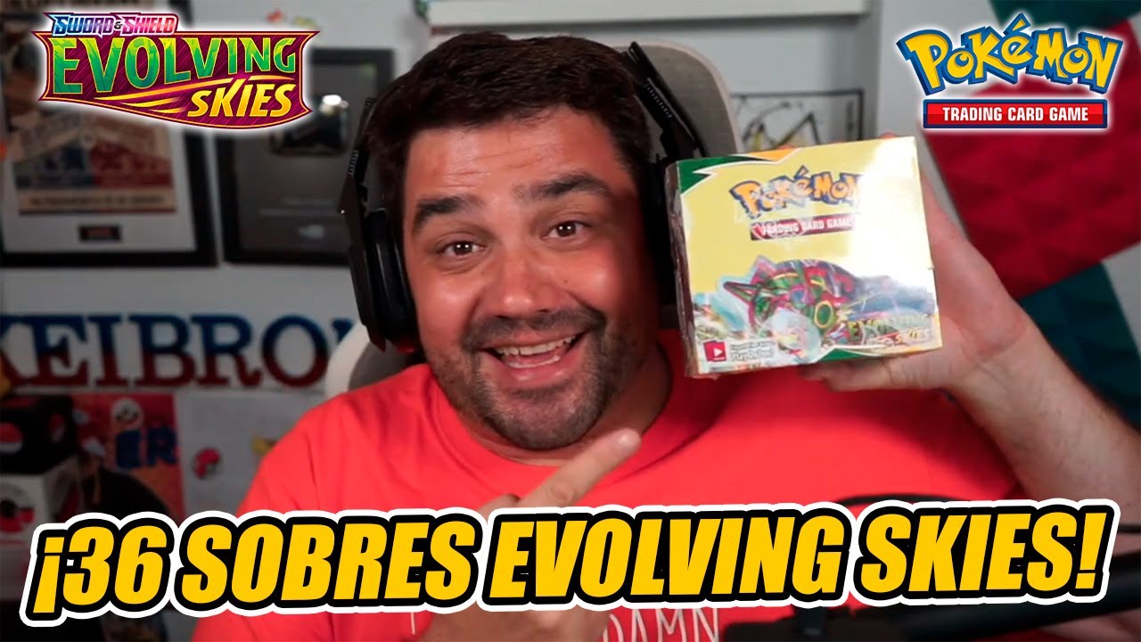 ¡ABRIENDO CAJA de 36 SOBRES de EVOLVING SKIES! Cartas Pokémon de CIELOS EVOLUTIVOS