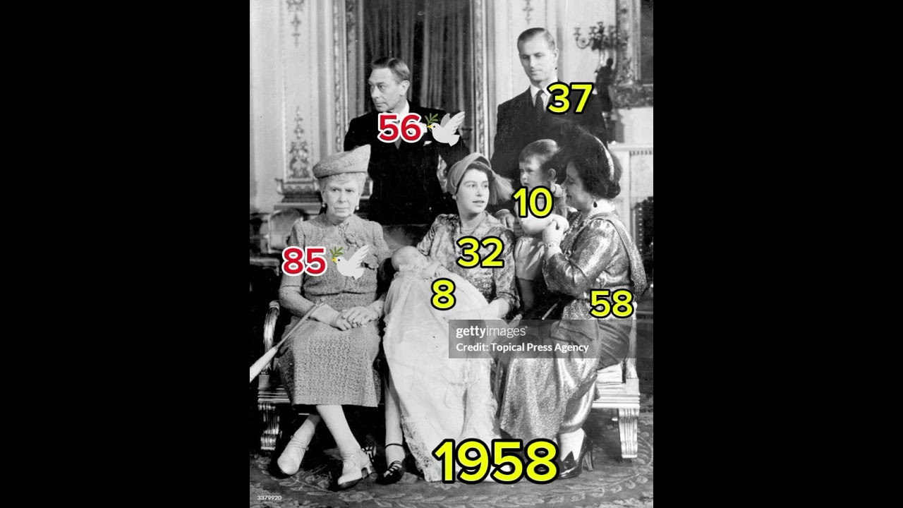 4 Generations of British Royal Family in 1950