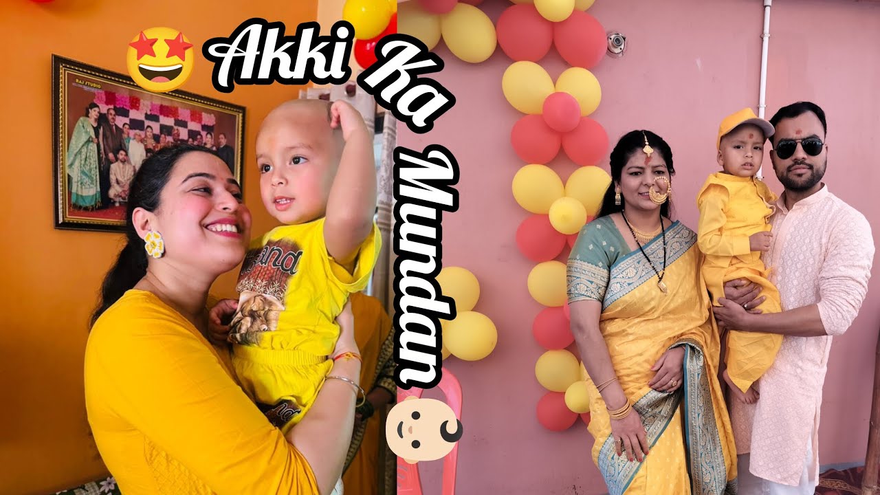 Akki ka Mundan ho gya👶🏻 - Part 2 🤩 #adayinmylife #minivlog #family #pahadiculture #yt #youtubevideo