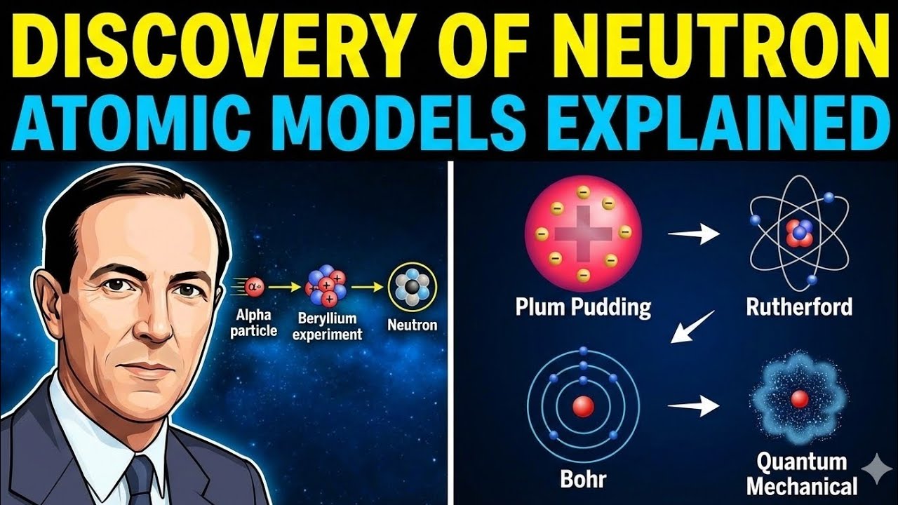 Discovery of Neutron & Atomic Models Explained | Class 11 Chemistry