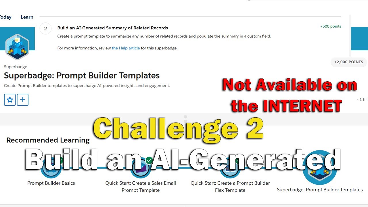 Superbadge Prompt Builder Templates Unit - Challenge 2 - Build an AI Generated Summary of Related