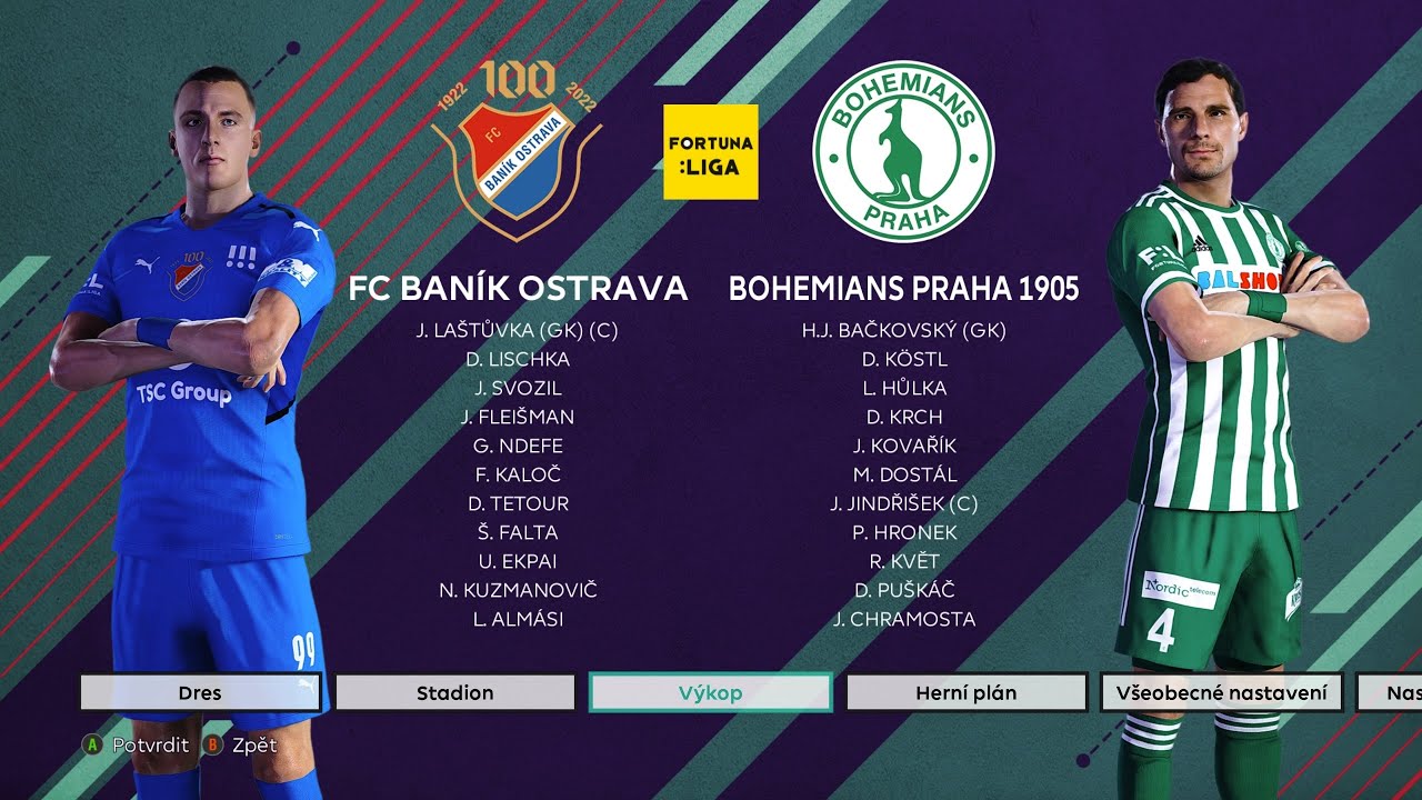 PES 2021 - (PeCho Patch 21/22) - FC Baník Ostrava vs Bohemians Praha 1905