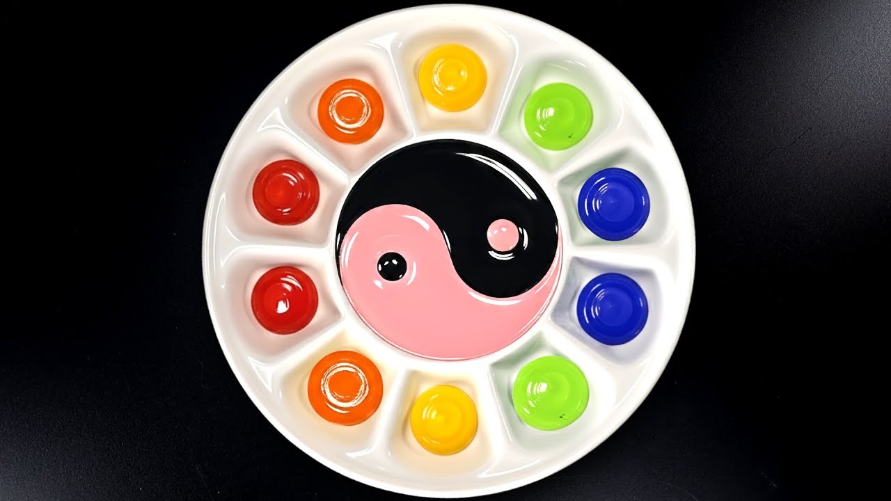 How To Create 12 New Colors From Pink VS Black - Rainbow Color Mixing
