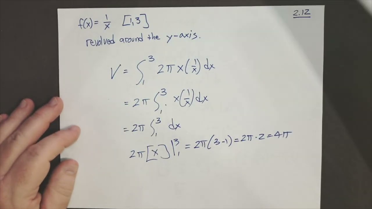 Calculus II - Determining Volumes by Using the Shell Method (151 Section 2.3)