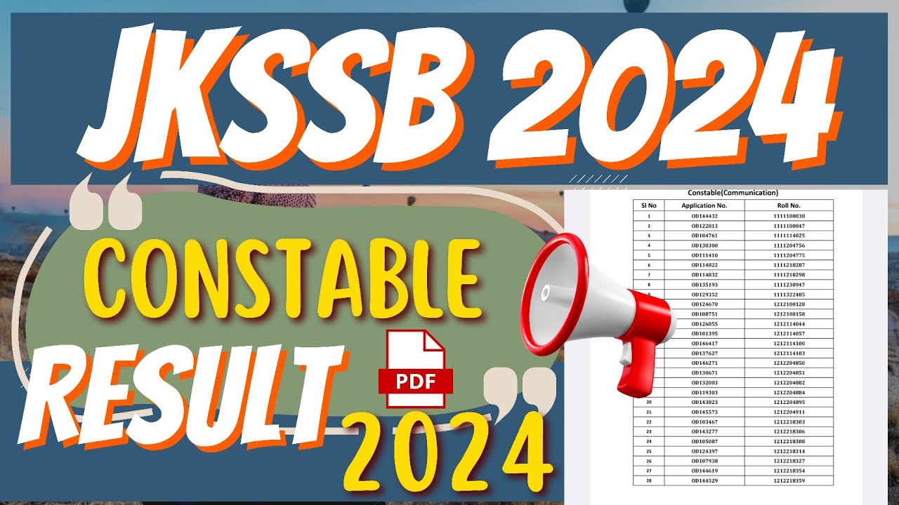 jkssb constable result 2024 | constable result 2024 jammu and kashmir | mahir academy