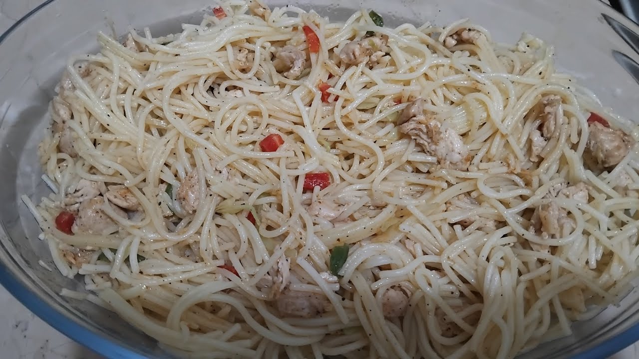 Delicious food, chicken vegetable mix spaghetti recipe subscribe like share comment!!😋