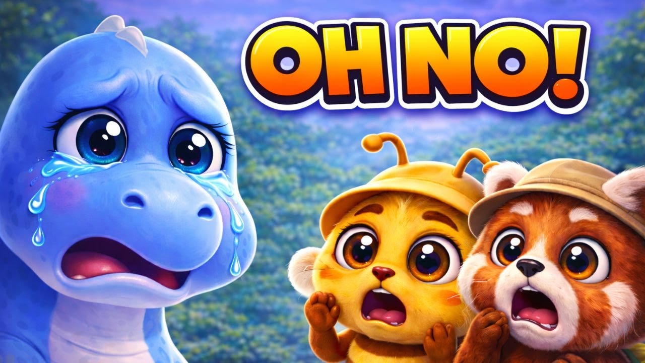 Dino world EP-1: Sad Dino Mom Needs Help 😢 | Bee & Panda🐝🐼