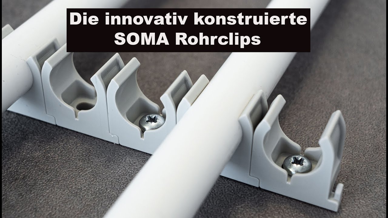 SOMA Rohrclip, Rohrschelle, Kabelclip f&uuml;r Rohre mit Durchmesser 20 mm